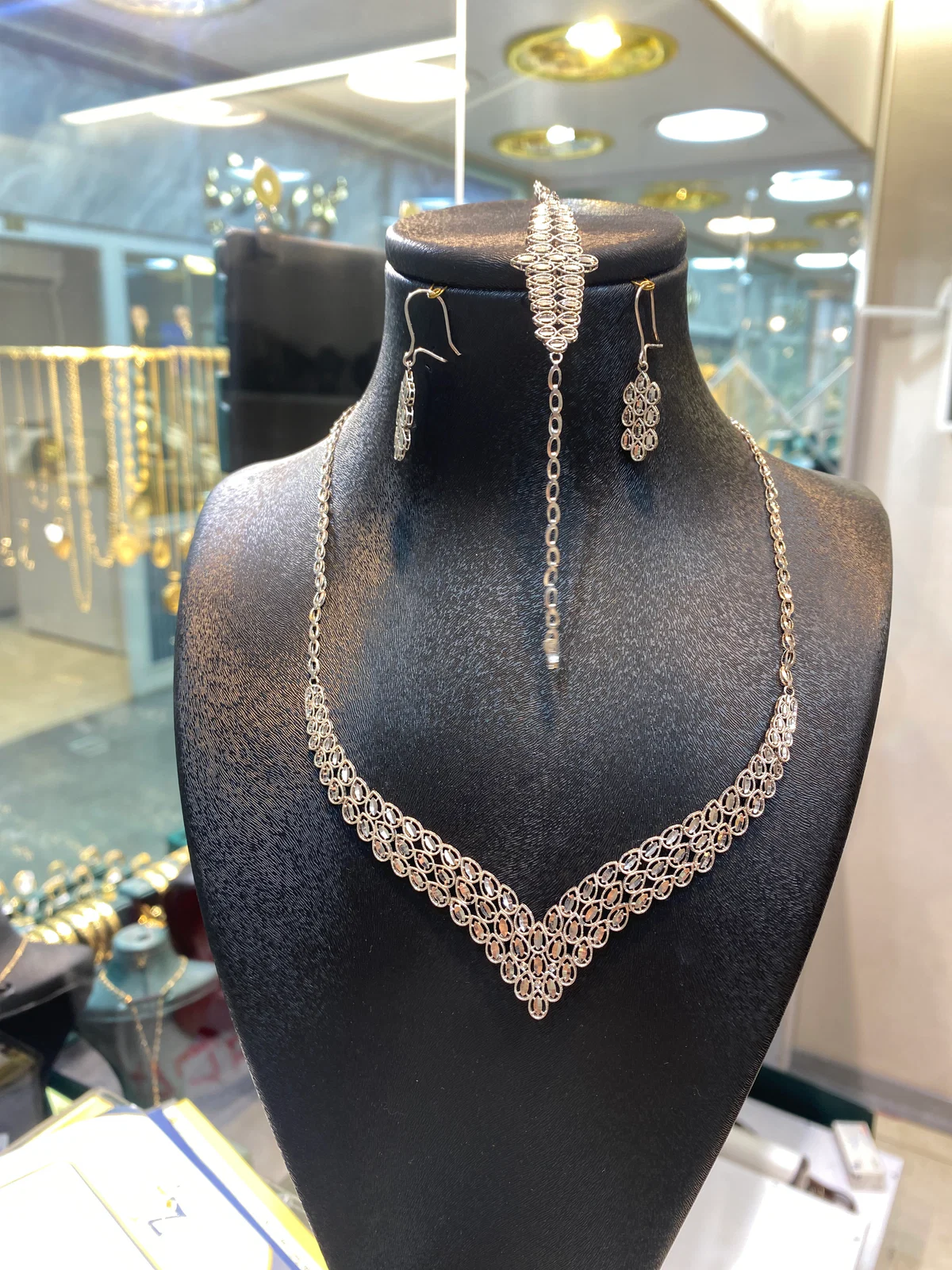 سرویس طلای تراش سفید